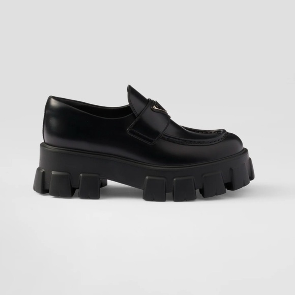 🖤🖤 Excellent condition- worn once! Prada Brushed leather Monolith loafers🖤🖤 - Picture 2 of 8
